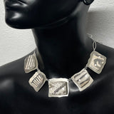 anasazi shards on silver  necklace