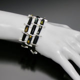 black roman glass bracelet 3 str