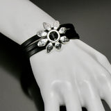 flower power bracelet black or green