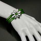 flower power bracelet black or green