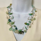 roman glass multi layered disc necklace