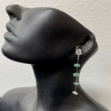 roman glass disc earrings on posts