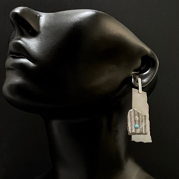 anasazi earrings with turquoise