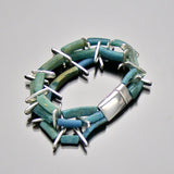 teal colored roman glass bracelet