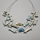 roman glass necklace multi layered